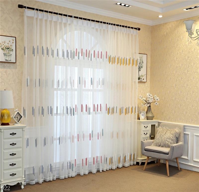 高档欧式窗帘客厅卧室阳台纱帘亚麻飘窗落地窗纱布料成品窗帘窗纱