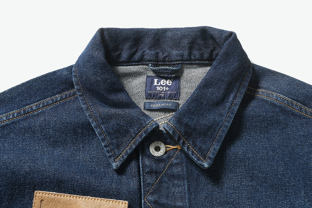 彭于晏同款lee101系列男蓝色棉长袖牛仔夹克