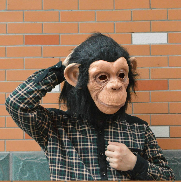 超级新品 金刚猩猩面具大耳猴子面具猴子头套动物头套孙悟空面具