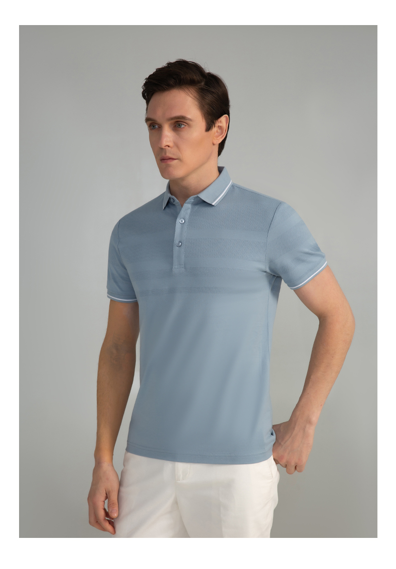 培罗蒙baromon短袖polo衫男夏季新品青年商务休闲纯棉polo衫翻领修身