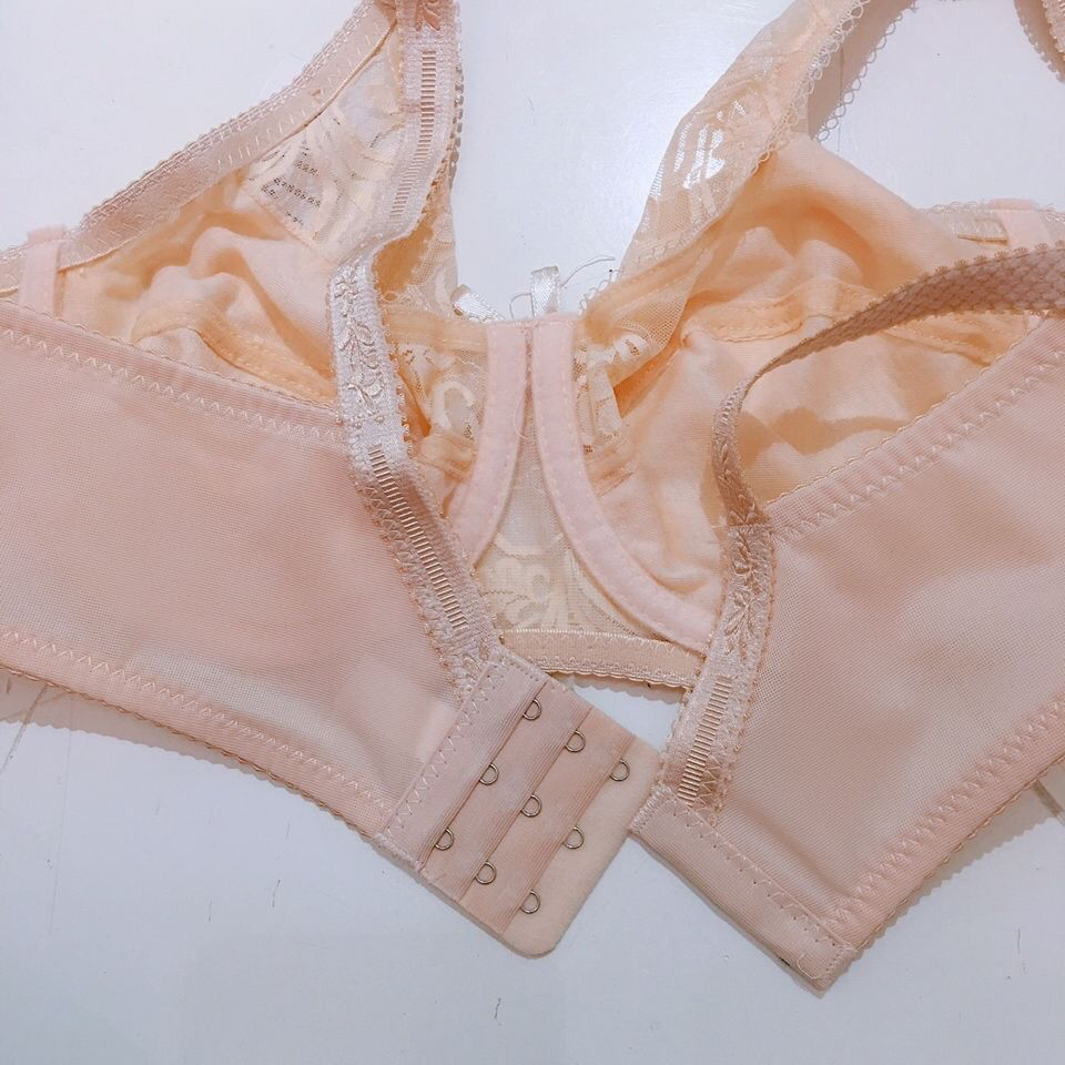 小满意超薄透气水晶杯后三排扣大胸显小舒适文胸内衣c杯805白色38c85c