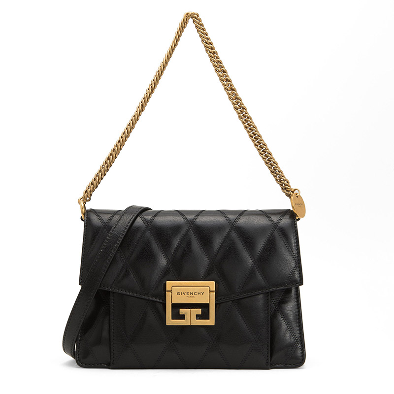 givenchy纪梵希女士羊皮菱形绗缝小号gv3包手提单肩斜挎包bb501cb08z