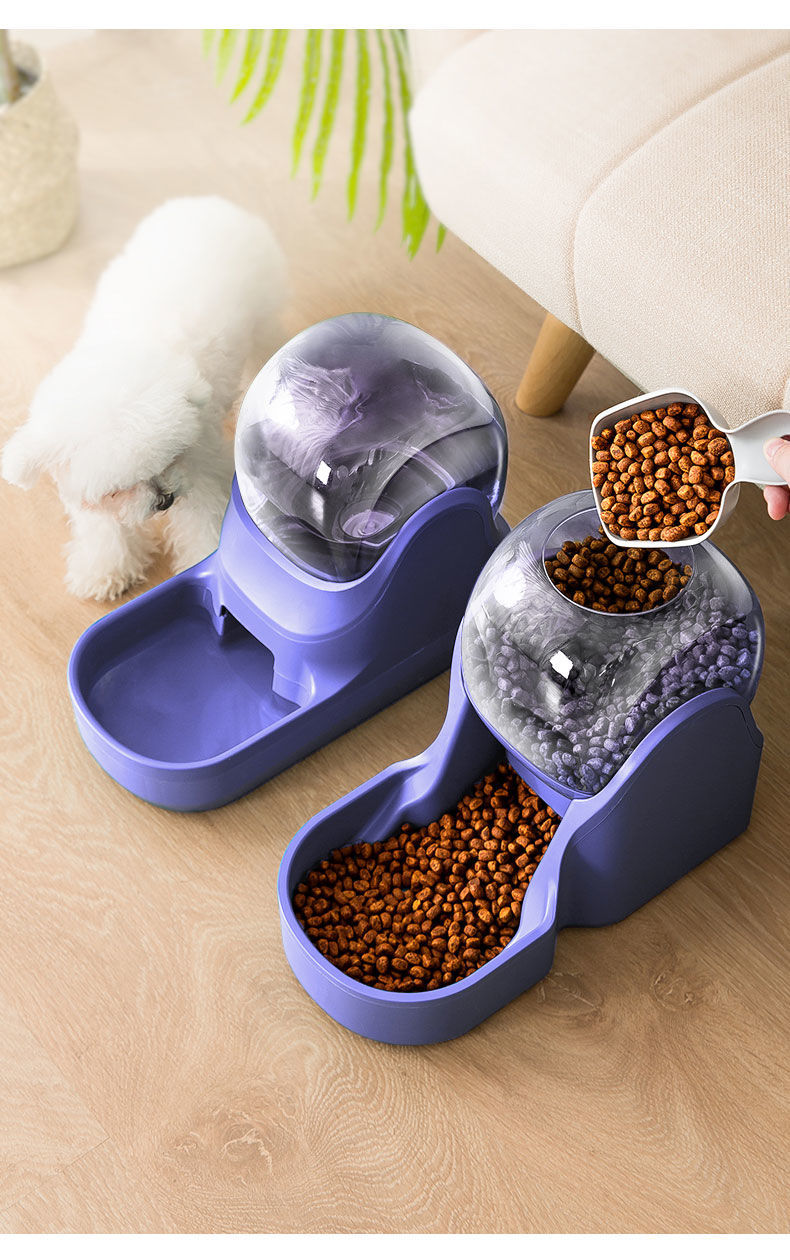 防打翻双碗猫咪自动饮水宠物用品 【青橙恋】饮水器 喂食器 猫狗通用