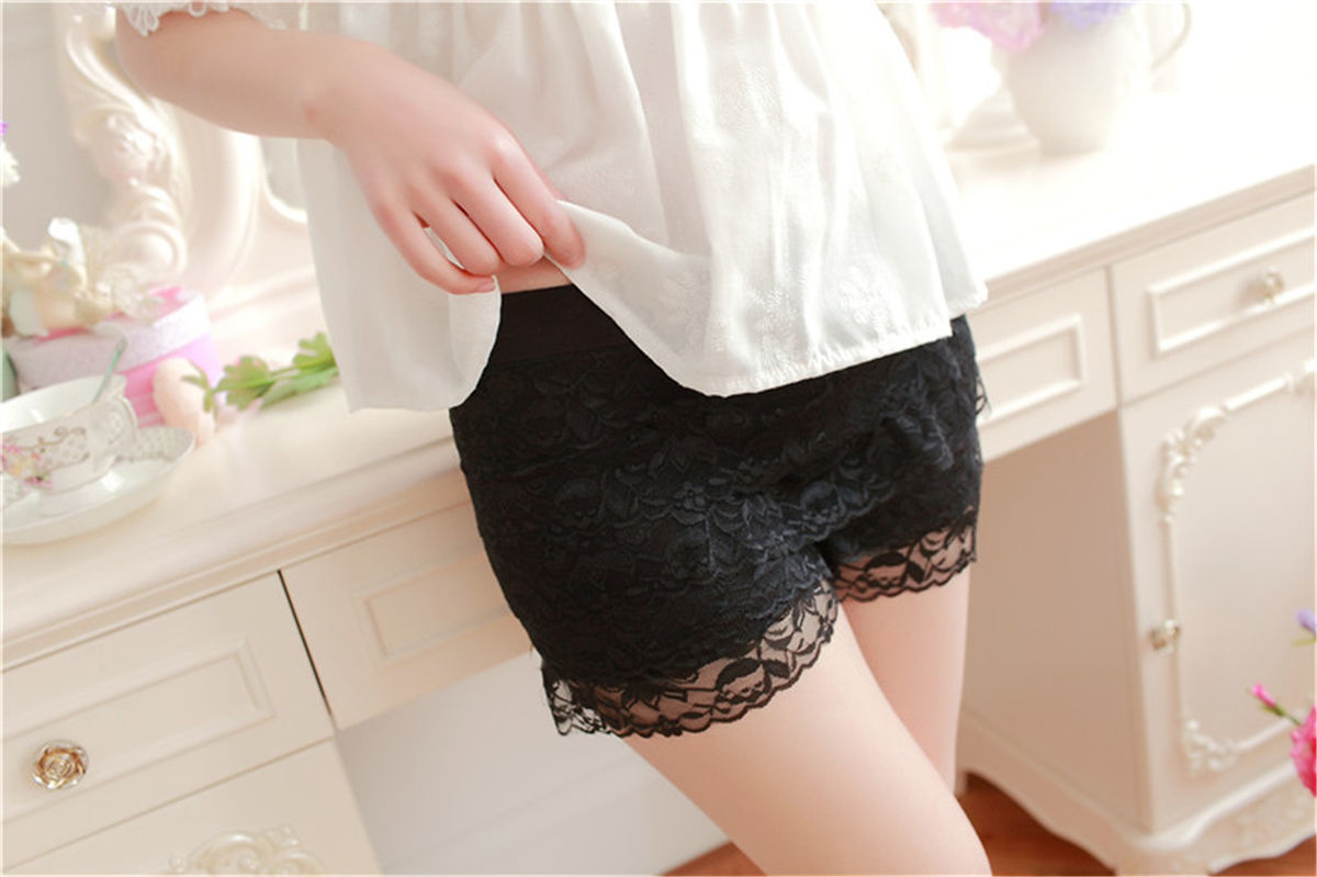 薄款保险裤可外穿性感蕾丝大码安全裤女学生三分防走光打底内裤女
