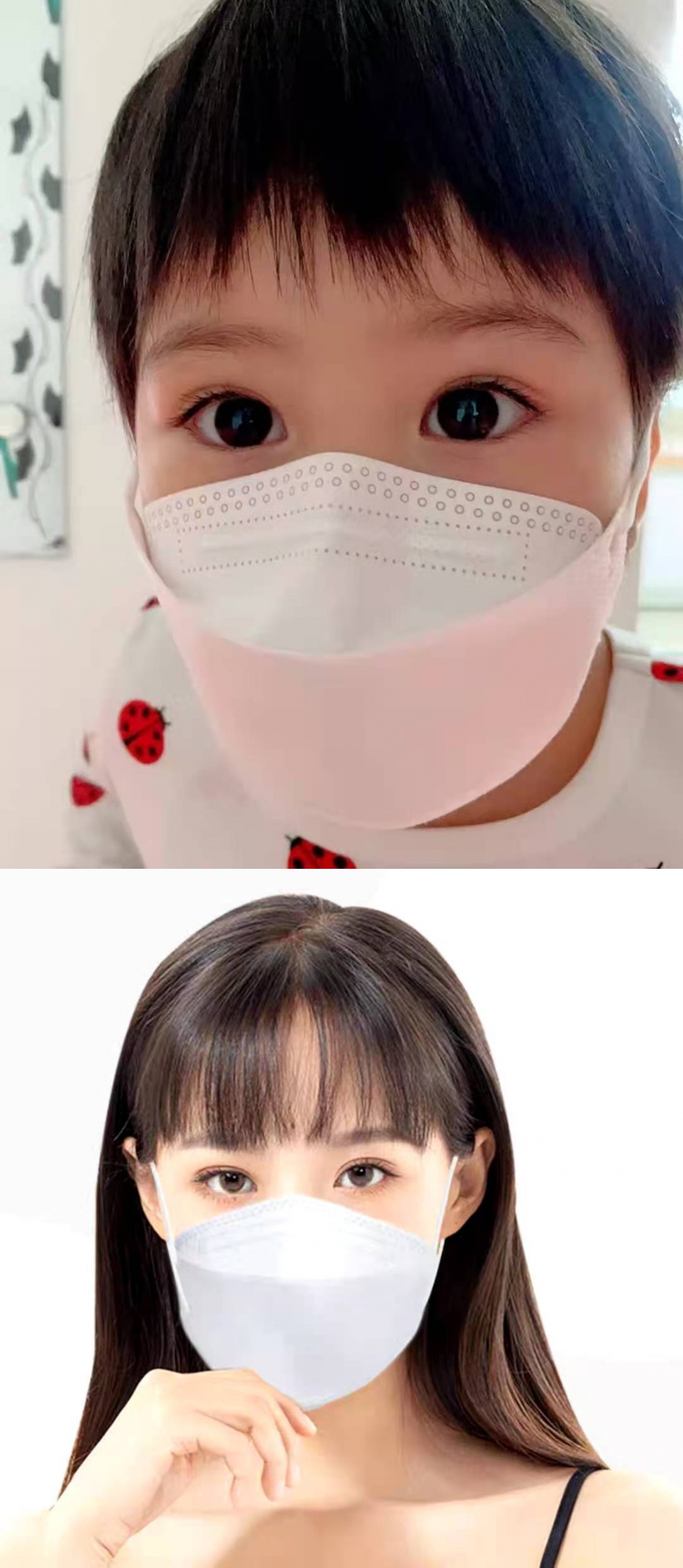 鸣宇(ming yu)日常防护 儿童12岁以下男女宝贝一次性口罩kf94韩版鱼嘴