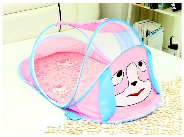 宝宝卡通蚊帐婴儿蚊帐罩蒙古包免安装可折叠