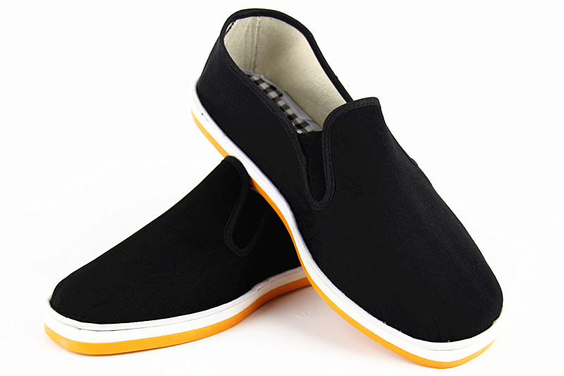 男女款秋季硬底防刺穿铁屑加厚型劳保黑色轮胎底单布鞋 简畅