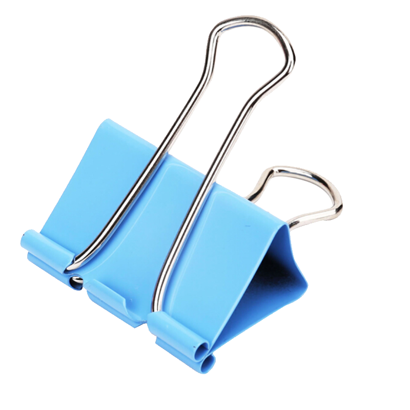 得力8553彩色长尾夹子票据夹子中号32mm24支一筒3盒装单位件