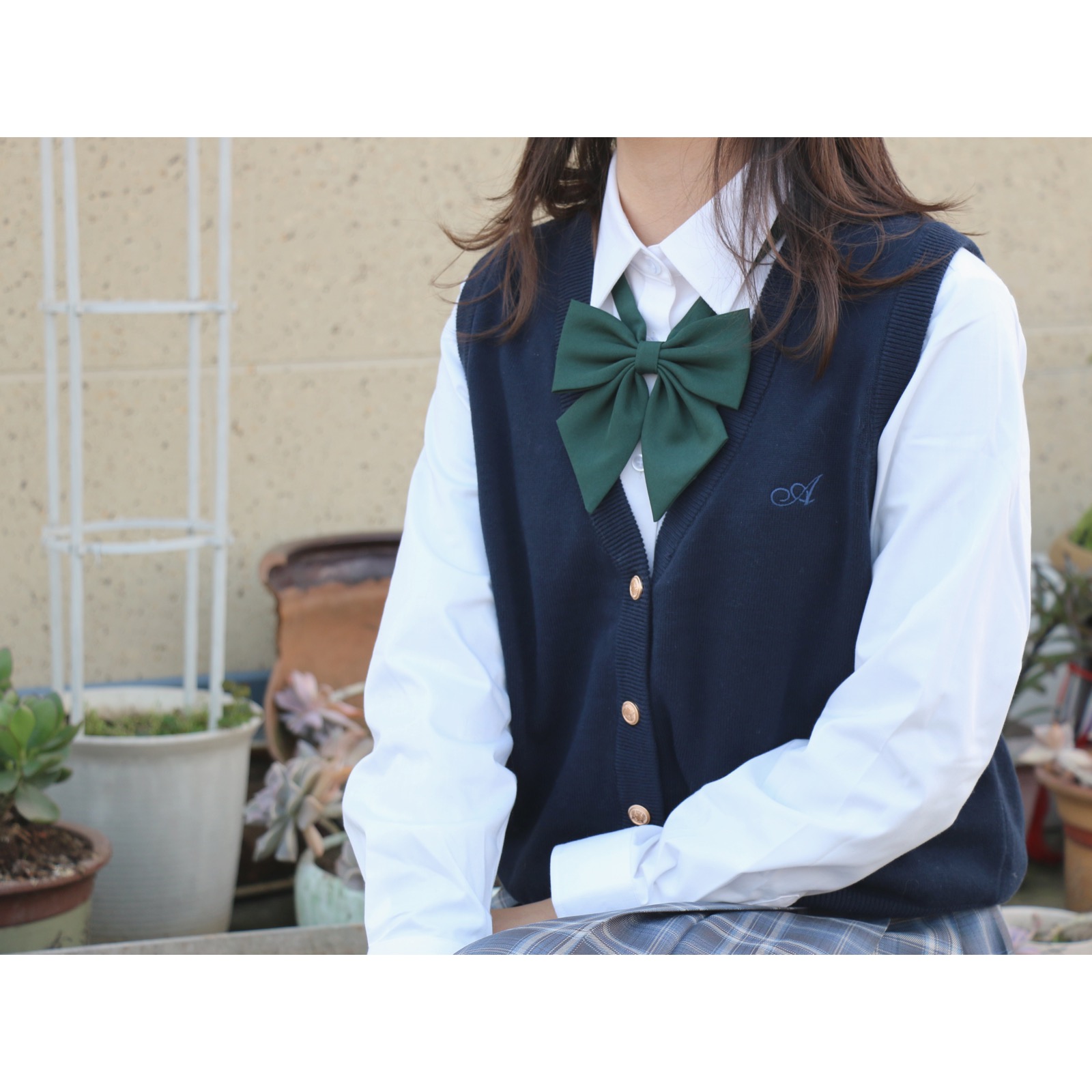 new lakeshindek jk制服s羽根纯色斜角学生领结西服水手服毛衣配饰