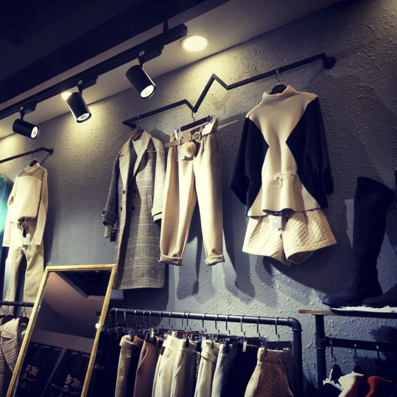 女装店童装服装店衣架展示架上墙壁挂式装饰正挂陈列衣服货架