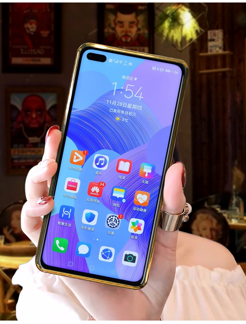 火豹华为ov手机壳ov6电镀保护套ov液态软胶防摔se全包创意i情侣女款