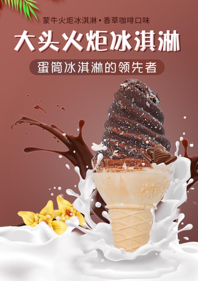 火炬雪糕冰淇淋80g*25支香草咖啡口味冷饮冰棍雪糕冰激凌