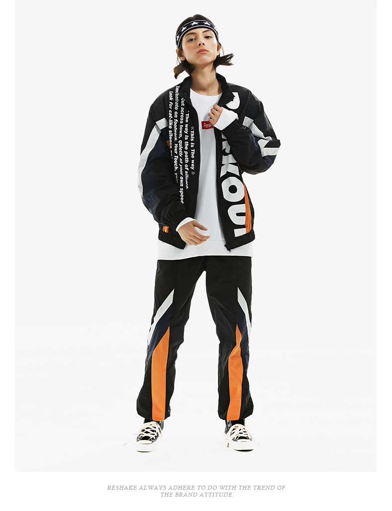 马克华菲潮牌reshake华菲型格男装2019春新款宽松直筒休闲裤时尚百搭