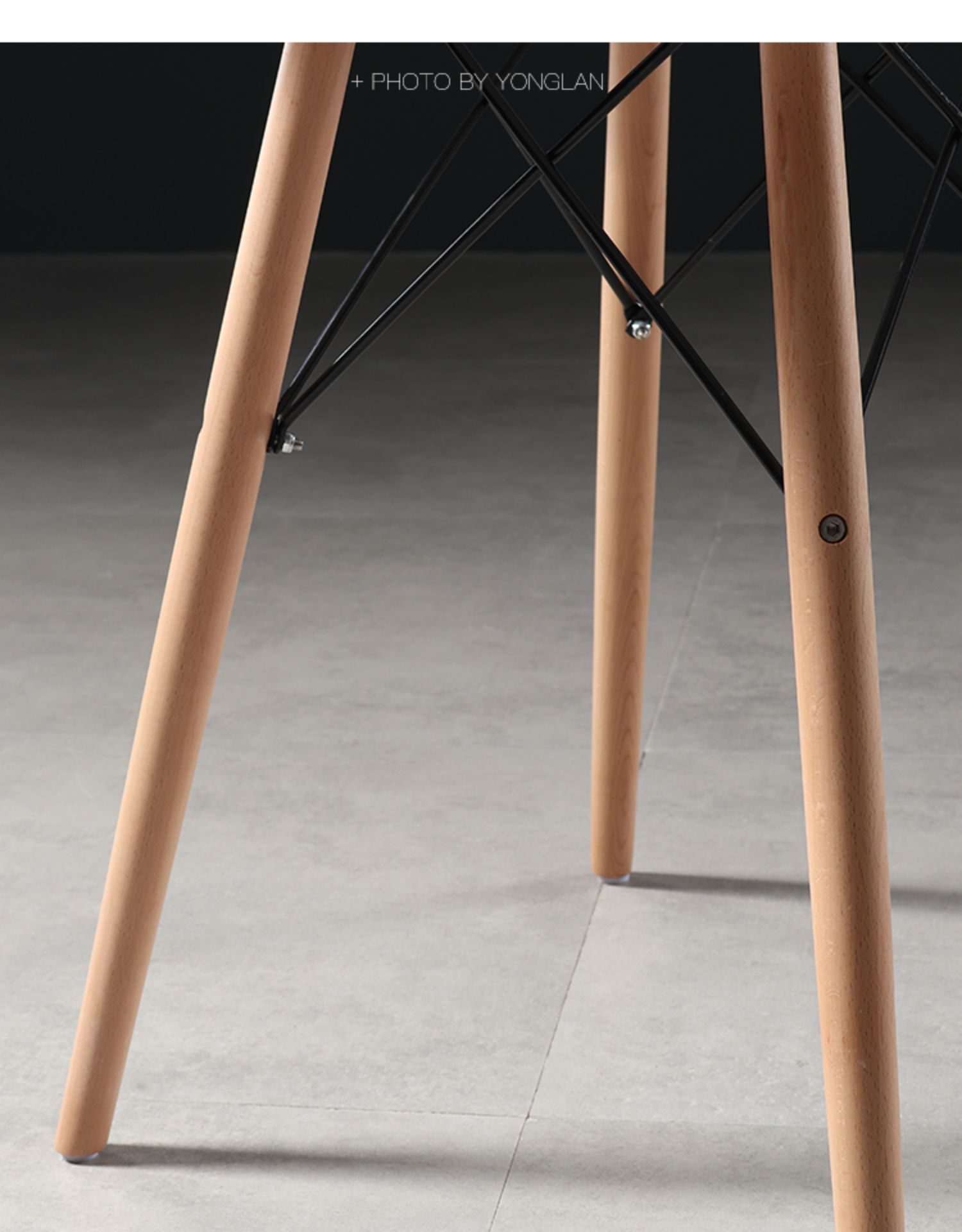 寻木匠伊姆斯桌子北欧桌椅组合西餐桌现代简约圆形餐桌洽谈圆桌白色