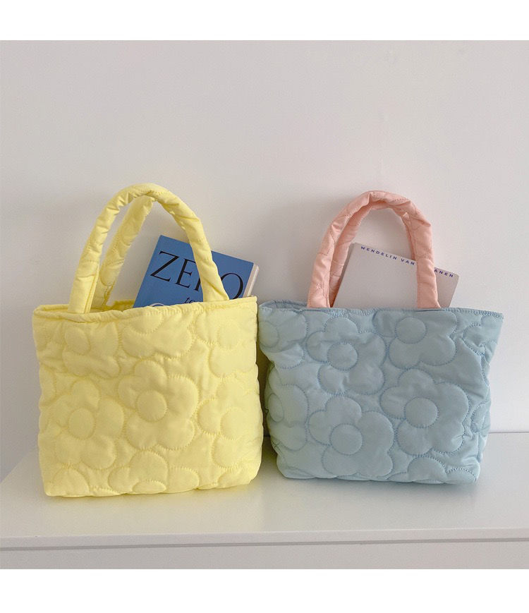 《黄色 野菓工作室wildfruchte原创野餐包可爱棉花包日系ins手提袋