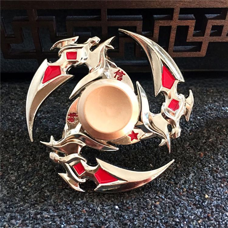 王者荣耀指尖陀螺吕布赵云韩信诸葛亮3叶金属轴承转动减压玩具韩信国