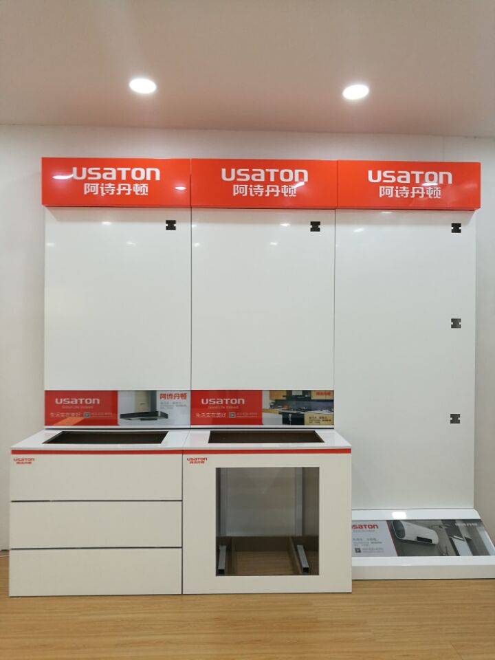 2018热卖厨卫展柜展示架灶具油烟机消毒柜万家乐厨卫展示架