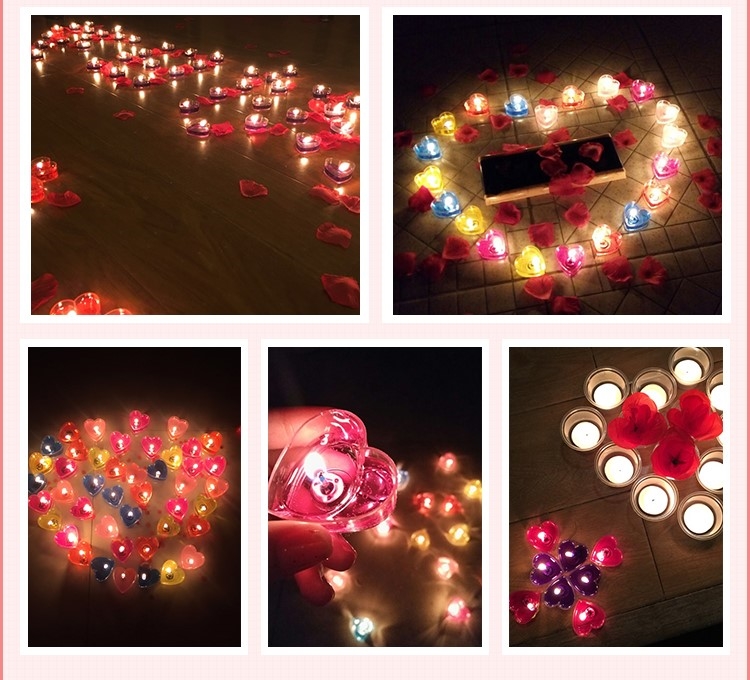 心形蜡烛爱心蜡烛浪漫创意生日布置蜡烛无烟果冻心形蜡烛香薰蜡烛表白