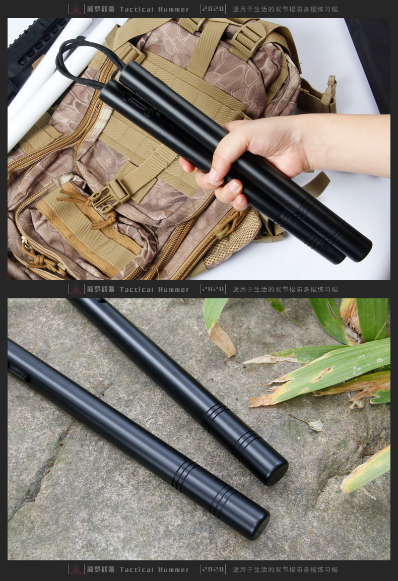 实心双节棍实战表演初学者便携式防身李小龙尼龙橡胶双截棍