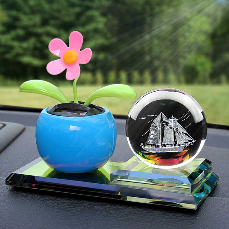 创意汽车摆件汽车香水座车载用品水晶汽车用品车内饰品摆件车饰p 苹果