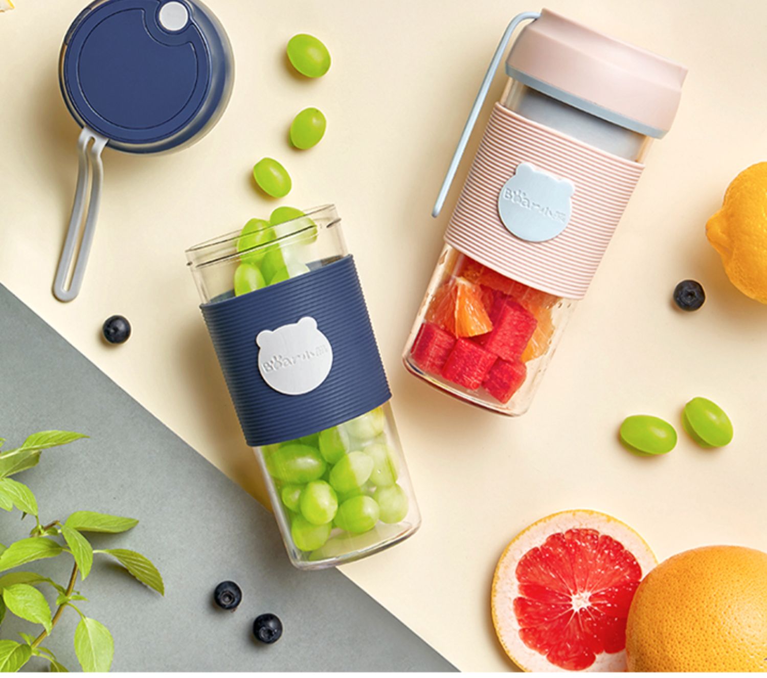 小熊榨汁机迷你小型便携式家用多功能榨水果榨汁杯学生宿舍果汁机