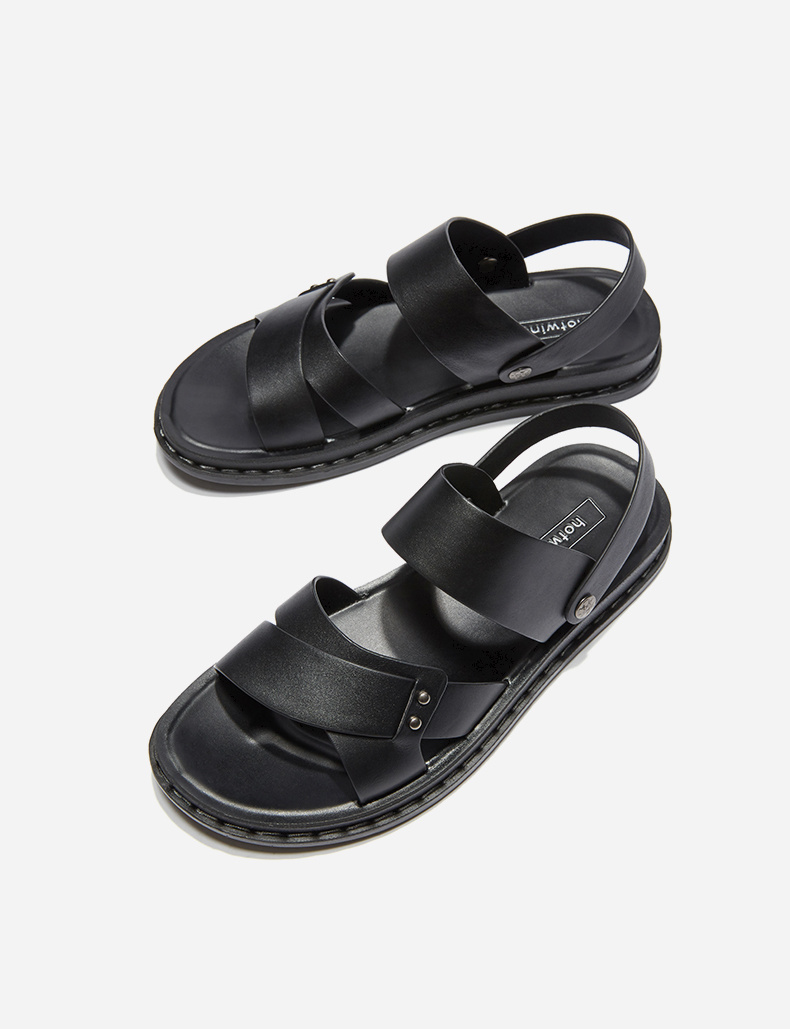 热风hotwind潮流时尚男士凉鞋平底休闲露趾凉鞋h64m9207