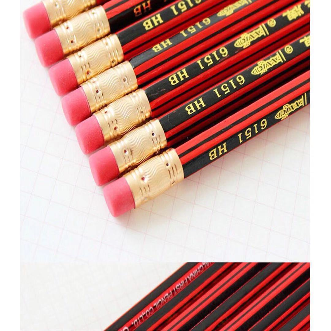 铅笔正宗牌儿童原木写字小学生橡皮头hb铅笔削笔器学习用品20支装无