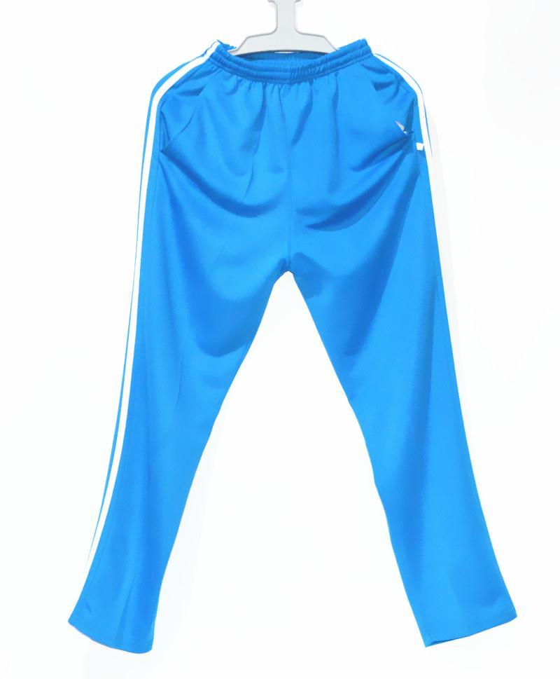 浅蓝色校服裤子天蓝色高中小学生男女运动裤直筒裤蓝色两道杠校裤