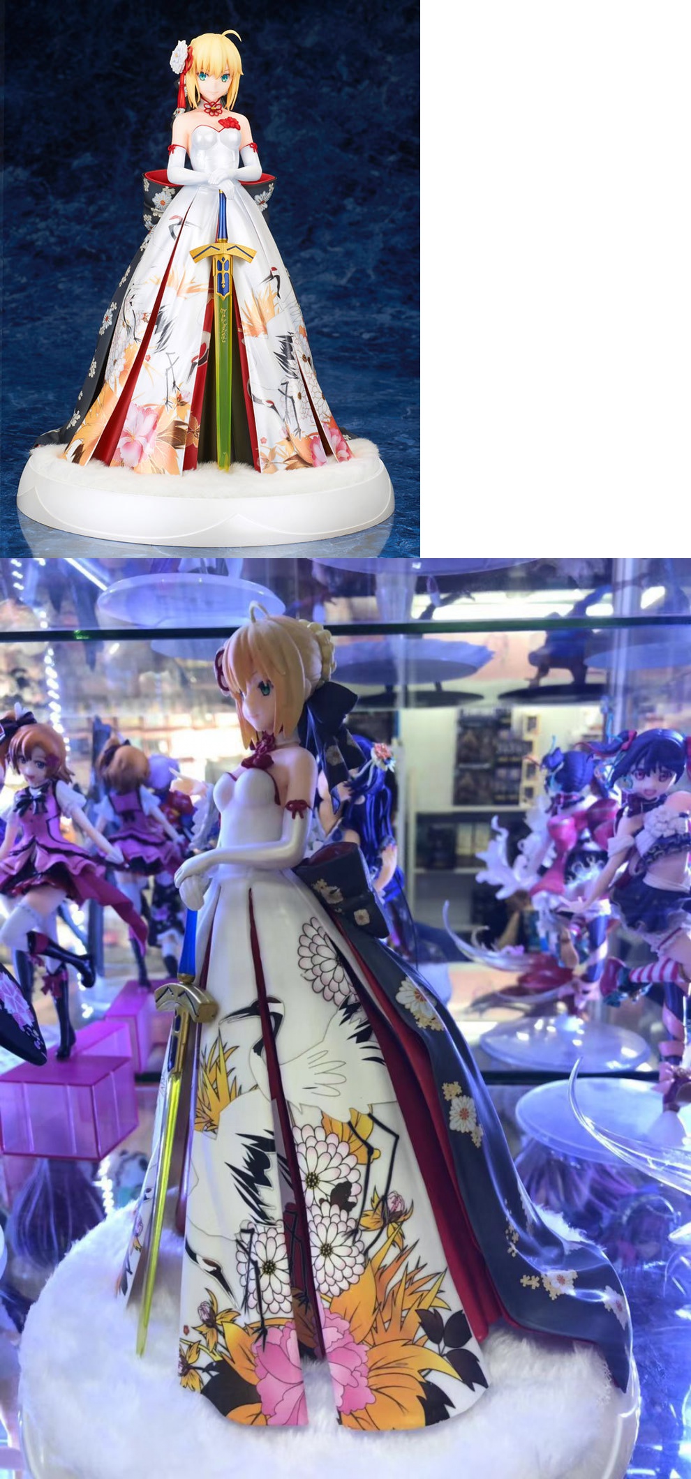 fate/grand order saber 和服 礼服 仙鹤服 塞巴 优质版手办模型
