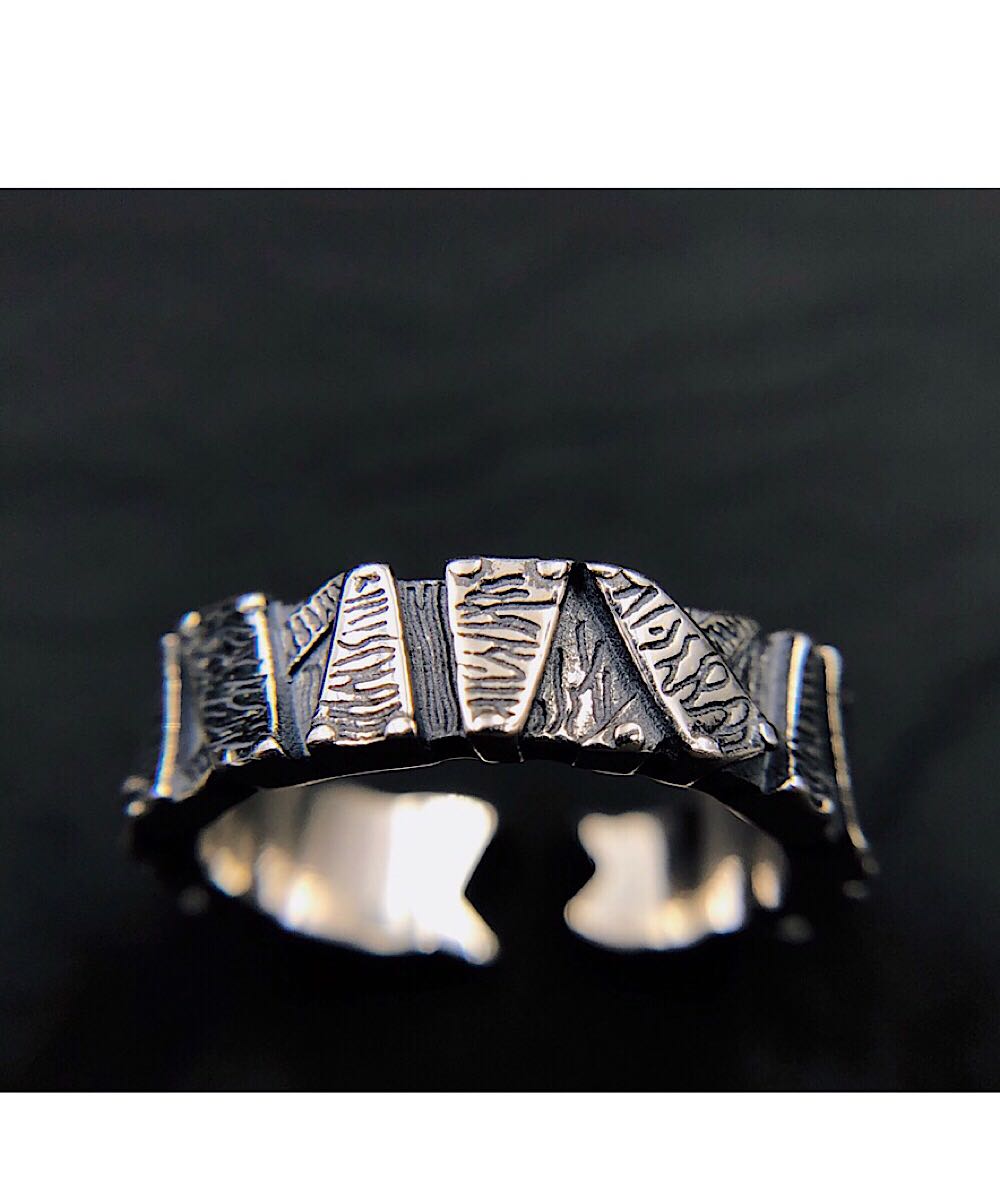 925银戒指复古风百搭开口可调节戒指男女霸气做旧银饰品个性 jimi