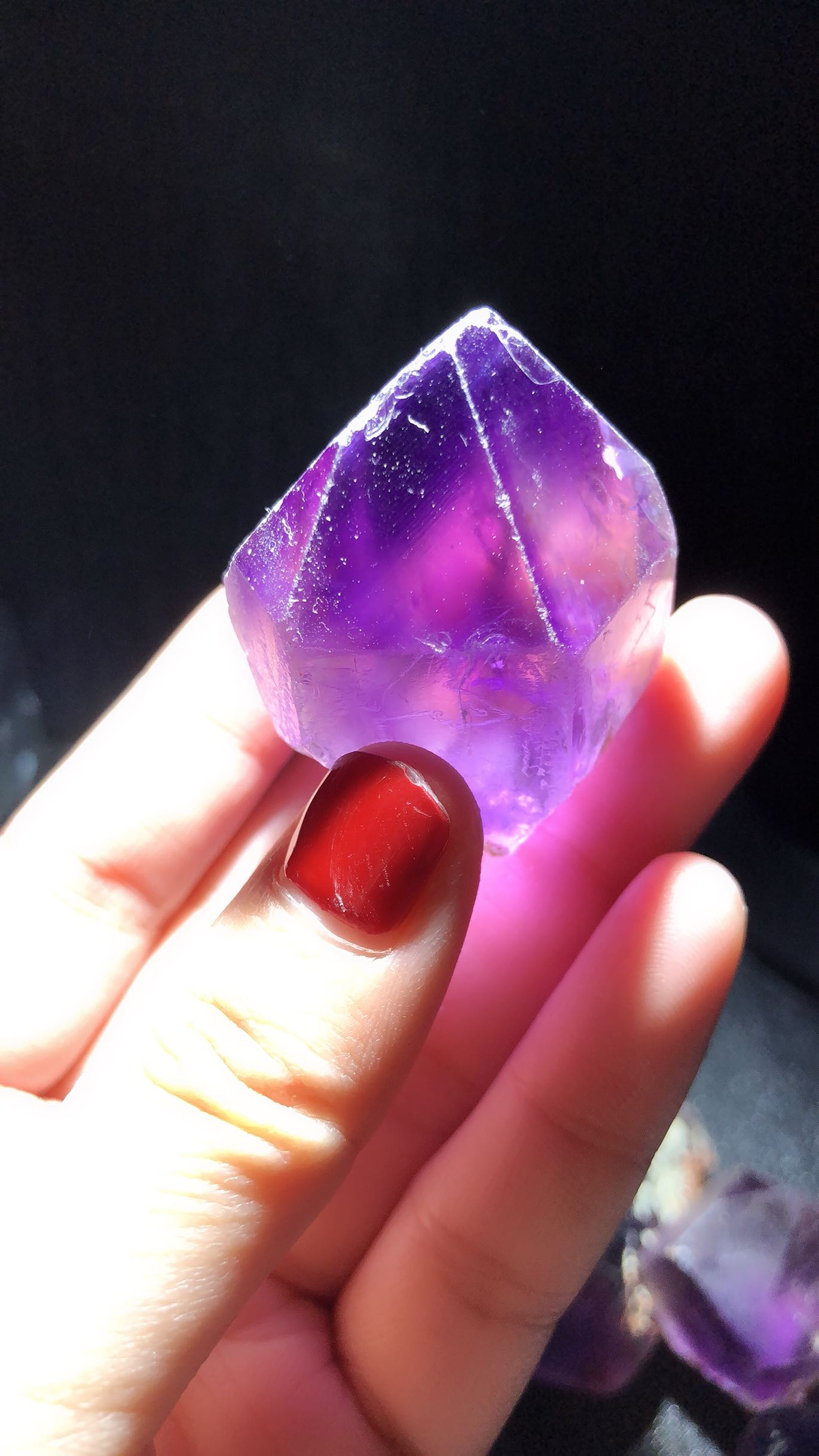 天然紫水晶原石裸石 小钻头刻原石 紫晶吊坠刻定制 东海 jimi