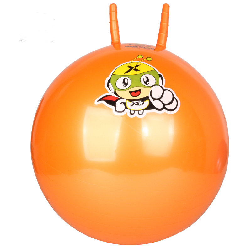 45cm羊角球颜色随机气筒卡通羊角球儿童玩具加厚防爆加大蹦蹦球充气