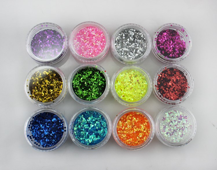 亮片妆七彩镭射亮片彩色星星爱心型眼影舞台表演闪光闪粉眼影