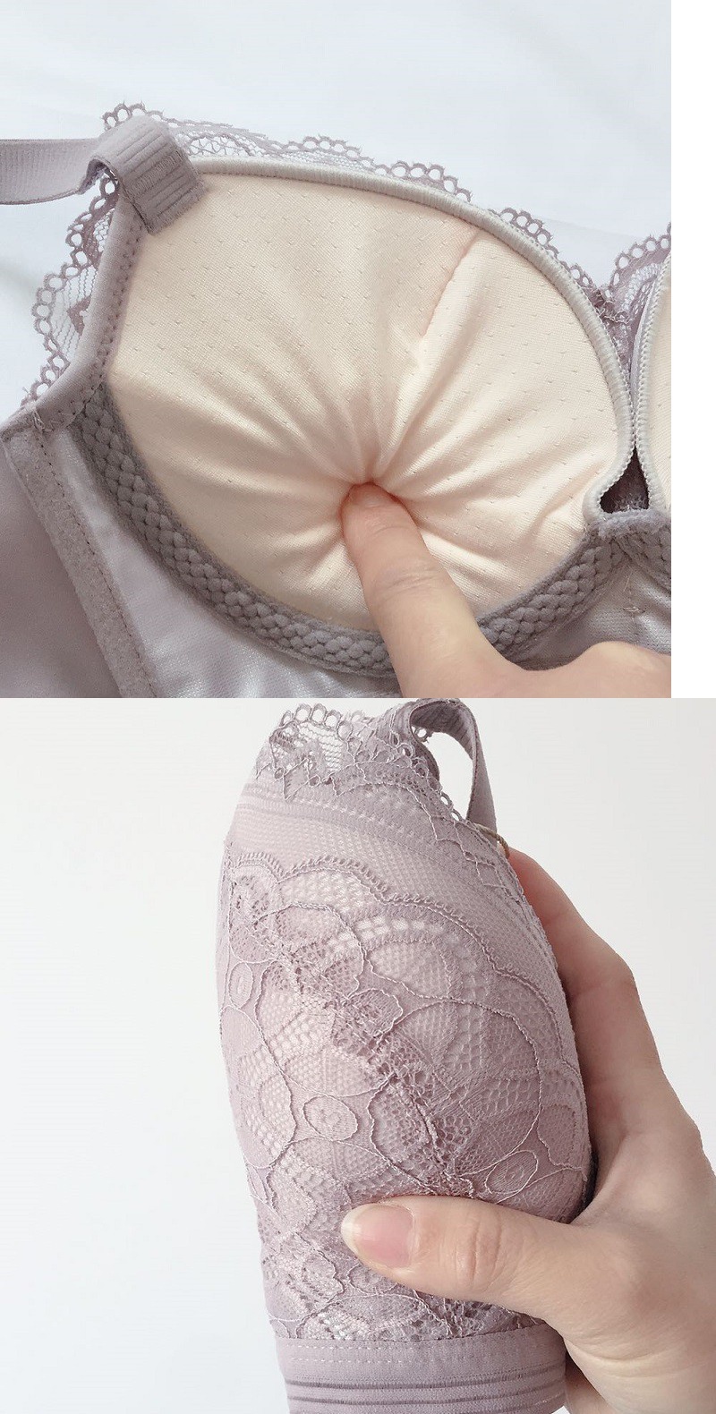 小胸聚拢无钢圈内衣加厚显大小aa不空杯平胸丰胸蕾丝文胸乳胶胸罩 费