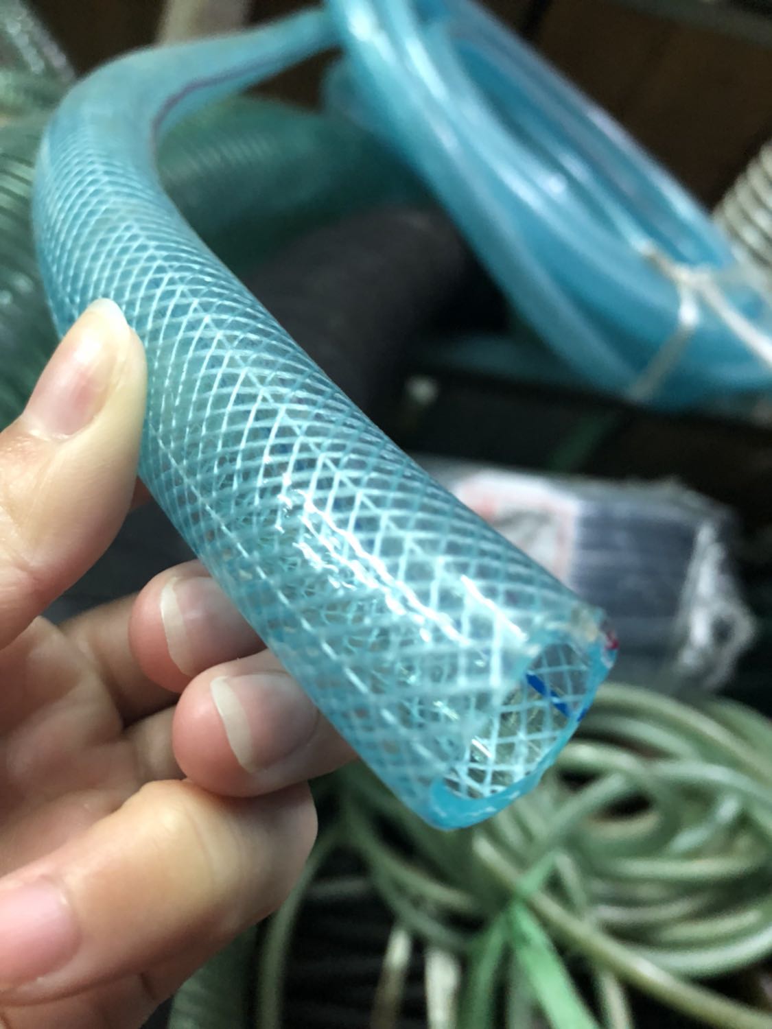 蓝管子水龙头6分4分软管水管园林蛇皮管洗车管防冻尼龙管增强软管