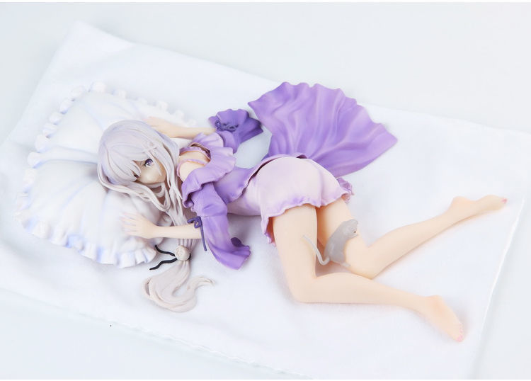 《国产优质版 从零开始 艾米莉亚睡姿手办抱枕睡衣爱蜜莉雅摆件模型