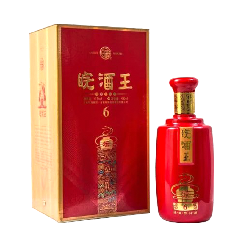 41度 皖酒王坛6 450ml 1*4整箱 绵爽型白酒 皖酒集团_历史最低价格_就