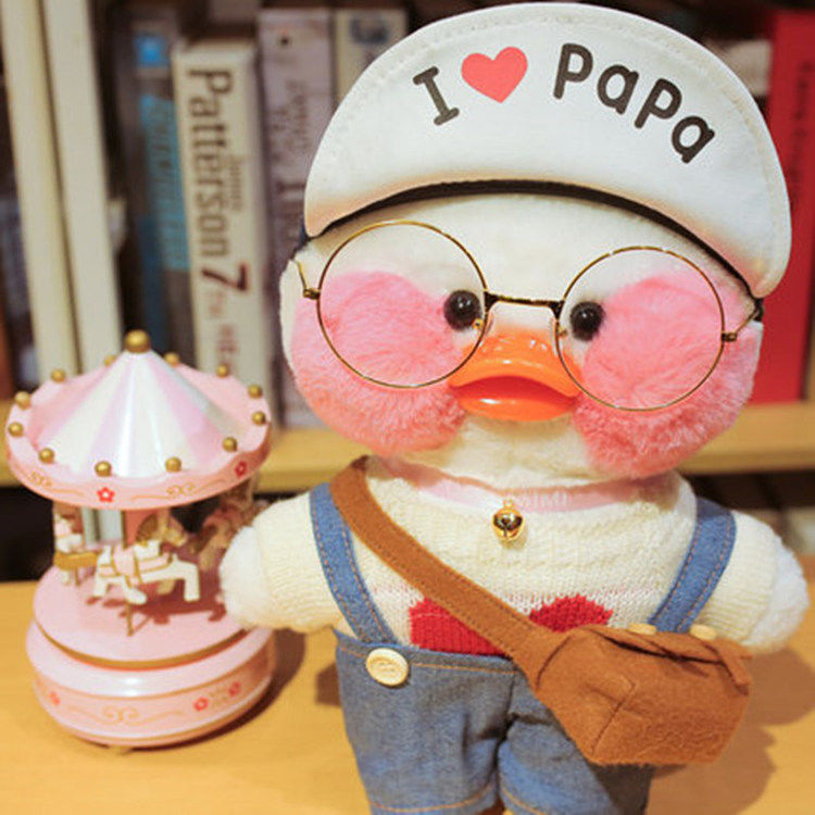 ins网红鸭小鸭毛衣公仔玩偶ins毛绒玩具少女心生日玻尿酸鸭粉鸭灰毛衣