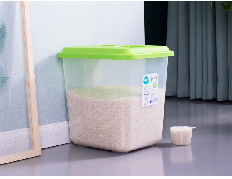 苏宁超市自营30斤装米桶 茶花米桶塑料带盖储物桶15kg米缸 23021t