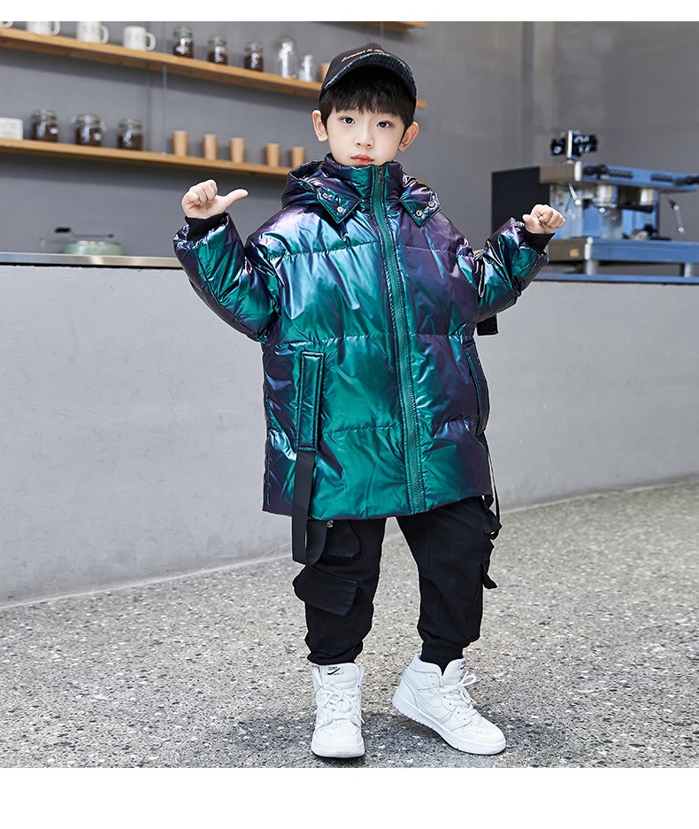 minanser男童羽绒服2021新款中大童加厚炫彩羽绒服313岁男孩冬装洋气