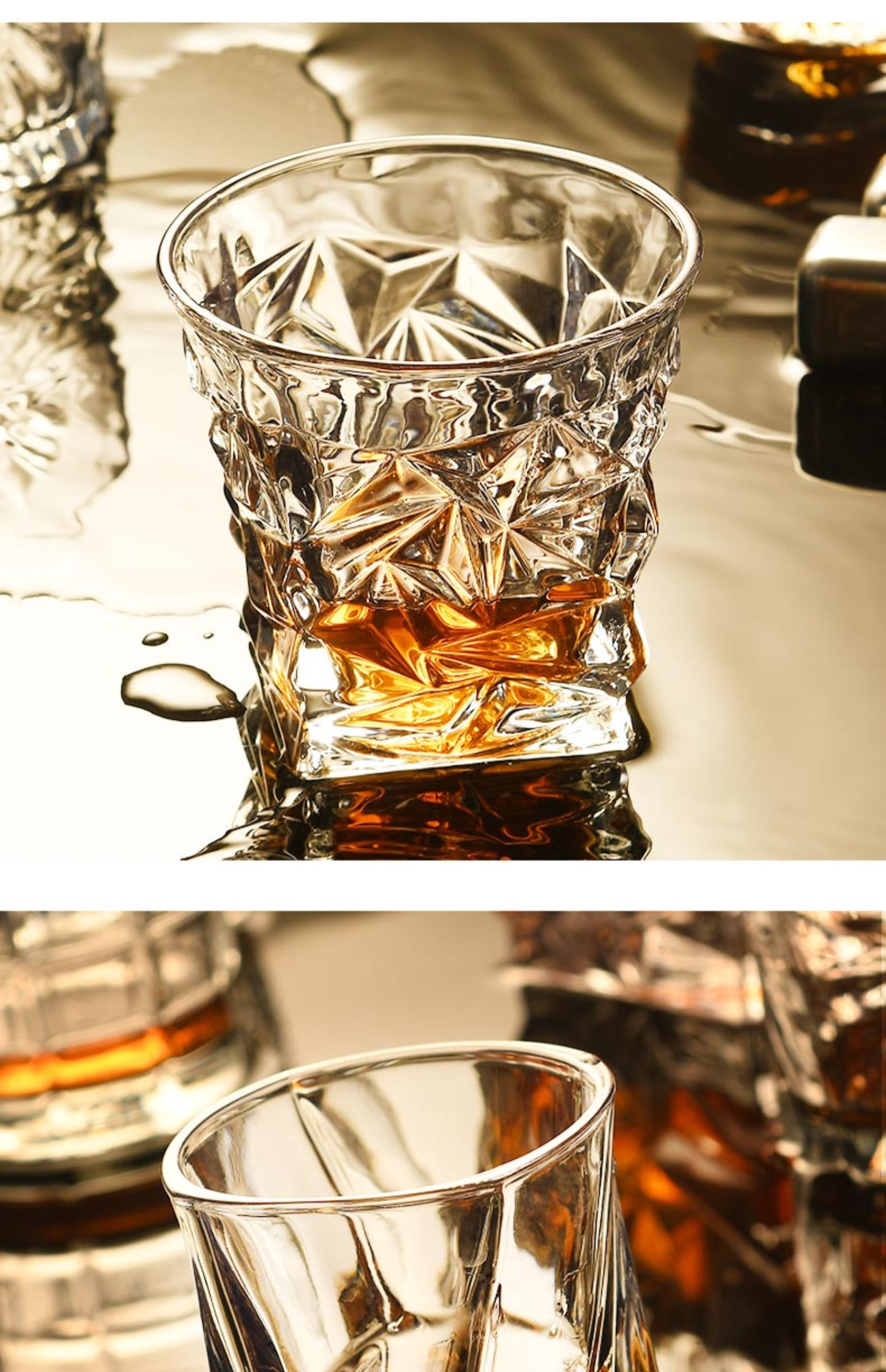 yicheng欧式水晶玻璃洋酒杯古典杯喝酒杯子白兰地杯酒吧啤酒杯2只复刻