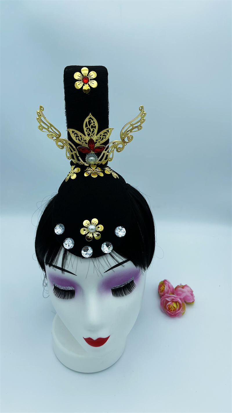 古装古典舞头饰敦煌汉服飞天头饰舞台演出服配饰发饰假发发髻古风主色