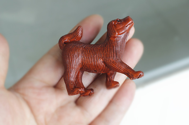 怡茹装饰摆件 桃木属相生肖狗小摆件木质小狗 家居木狗 小狗【价格