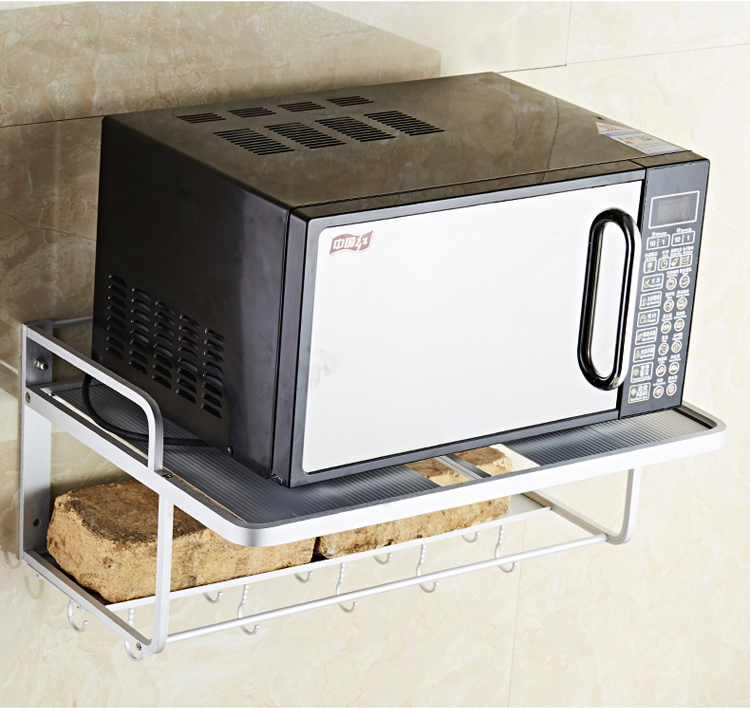 佳家达jiajiada微波炉架厨房支架托架电烤箱架子置物架壁挂式太空铝