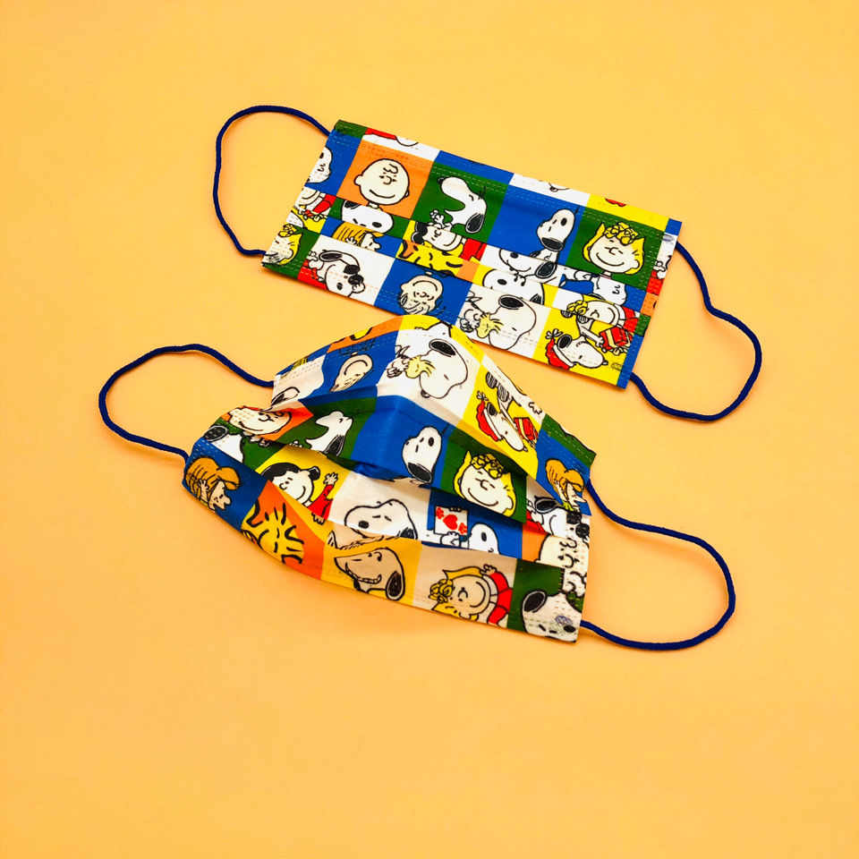 史努比印花成人一次性口罩可爱卡通3层防护水刺布含高效熔喷防护