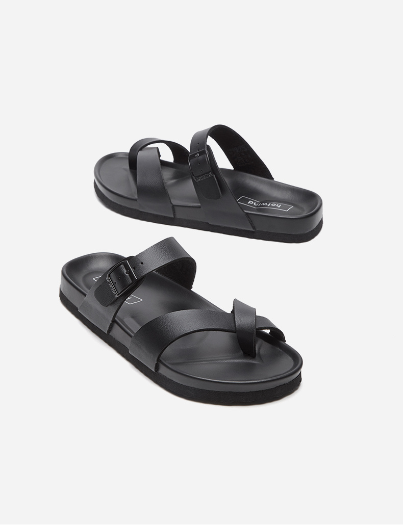 热风潮流时尚男士拖鞋休闲平底套趾拖鞋h60m9210