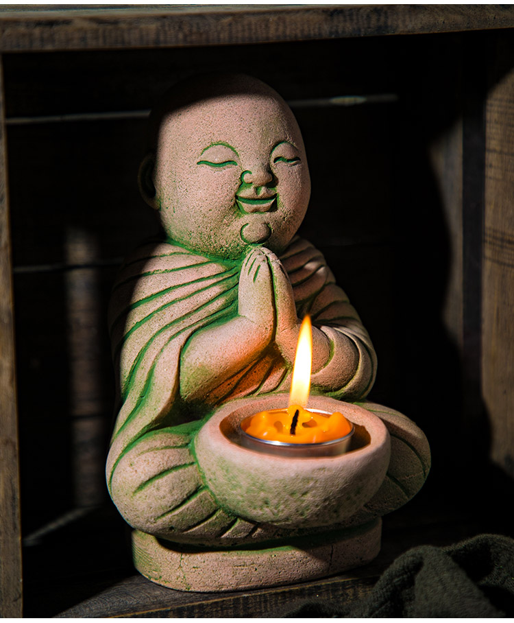 净也泰国沙工艺品客厅酒柜小沙弥摆设