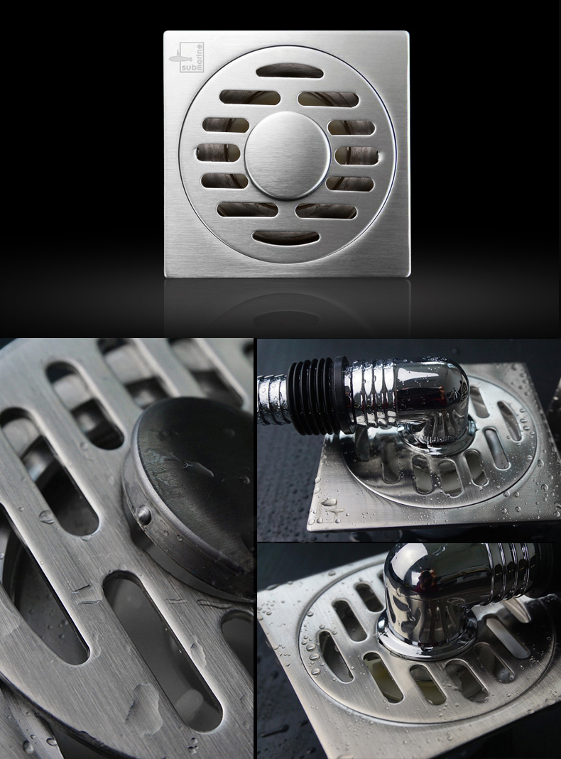 潜水艇submarine地漏器加厚304不锈钢洗衣机两用卫生间