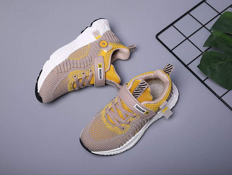 迈凯恩品牌abctree男童鞋子2019小学生跑步鞋飞织网面秋季小学生鞋