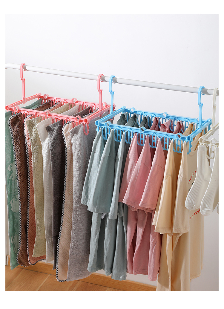 晾衣架新型袜子架宿舍阳台多功能挂钩内衣毛巾儿童挂衣服夹子衣架